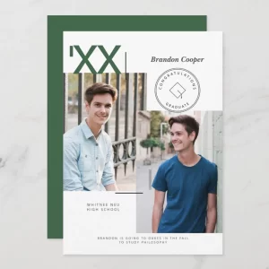 Contemporary Cap Graduation Announcement
