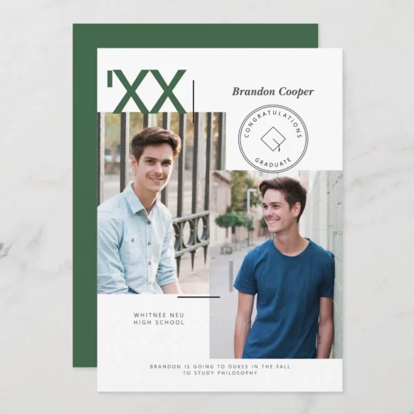 Contemporary Cap Graduation Announcement