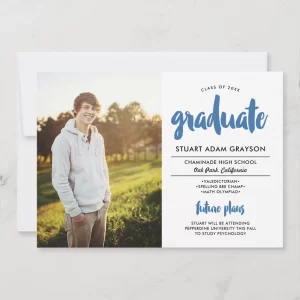 Future Plans Graduation Announcement